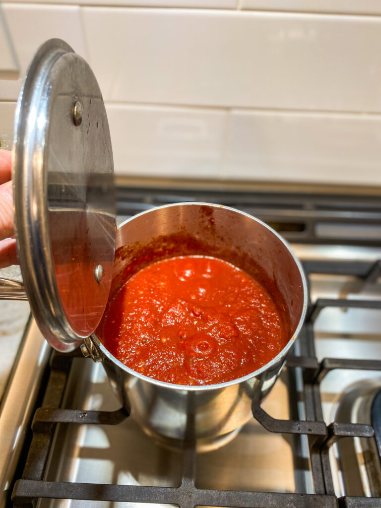 Simmering Pizza Sauce